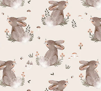 Image de Brise de Fleurs - Lapinous / Coton 1/2 m