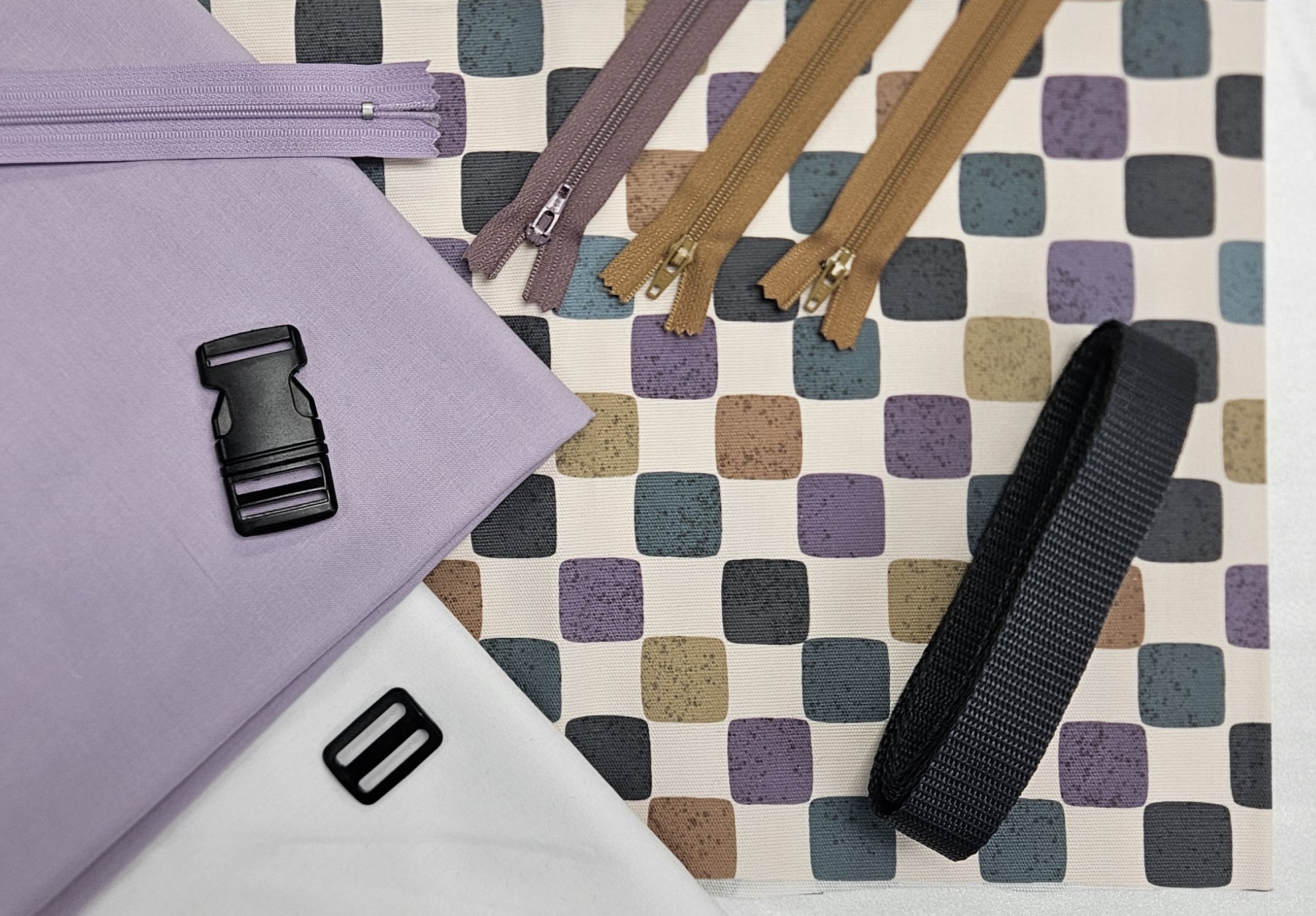 Image de Ensemble #3 - Sac Banane Aude couture / Carreaux