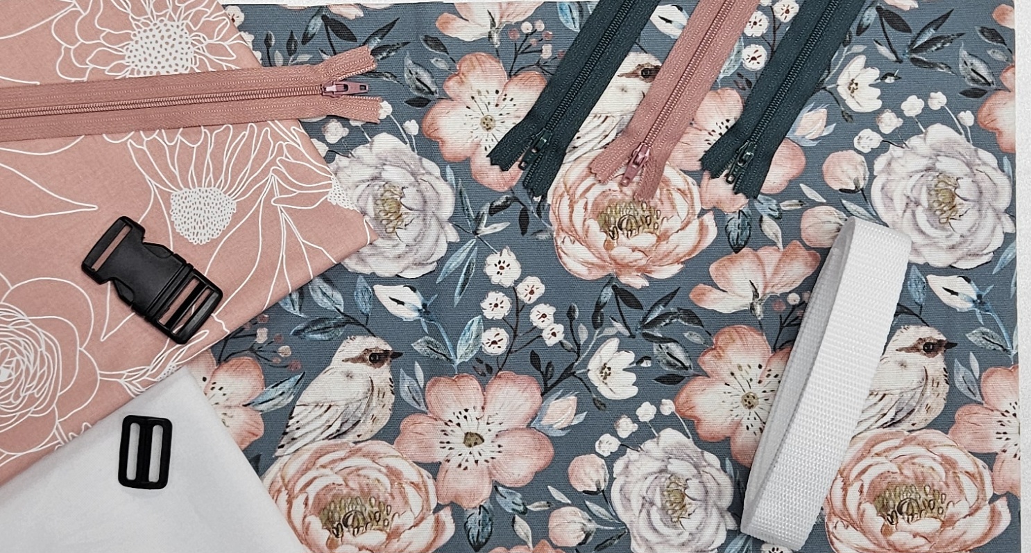 Image de Ensemble #4 - Sac Banane Aude couture / Oiseaux & Pivoines