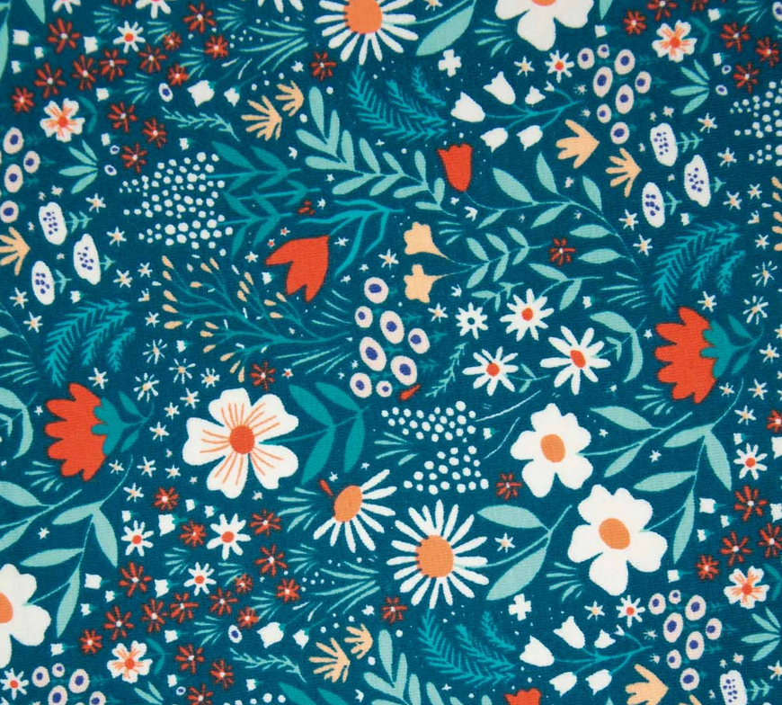 Image de Fleurs imagin&eacute;es - Jersey 1/2 m