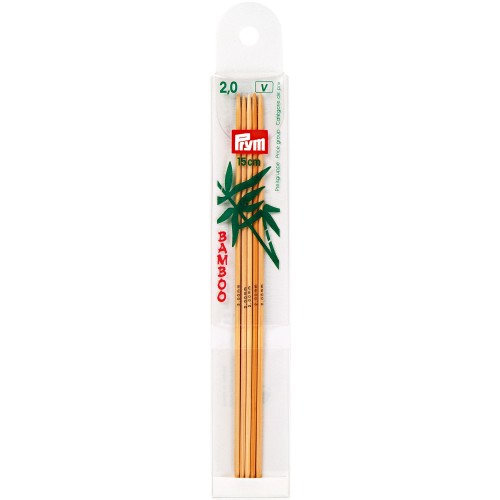 Image de PRYM Aiguilles à tricoter à 2 pointes Bamboo 15cm