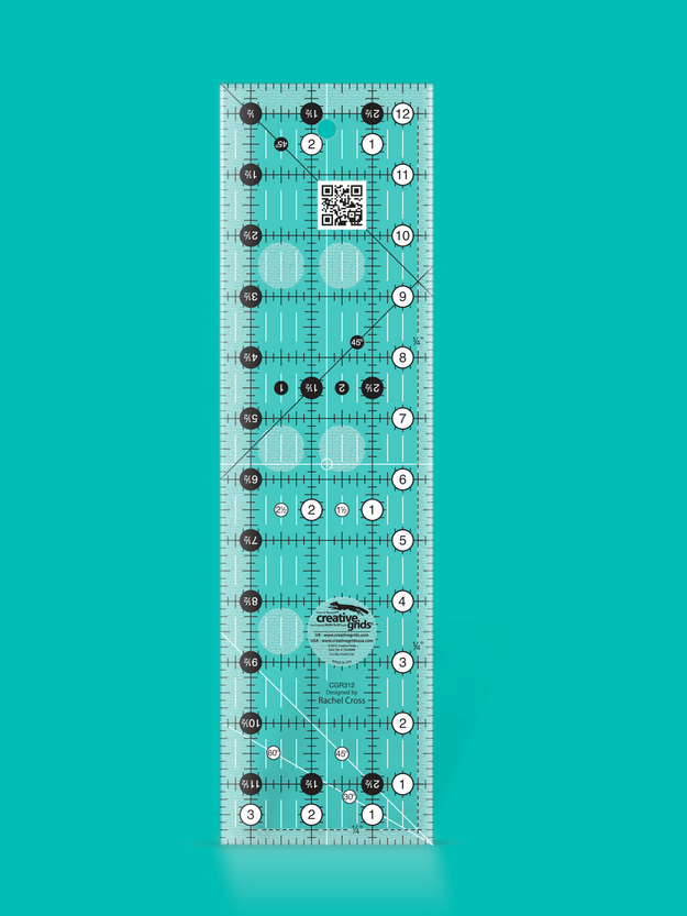 Image de Creative Grids - Règle pour Courtepointe 3-1/2in x 12-1/2in Rectangle # CGR312