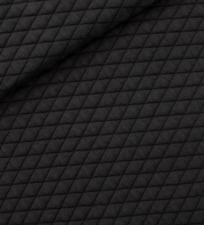 Image de Noir - Tricot Piqu&eacute; Matelass&eacute; SYAS 1/2 m