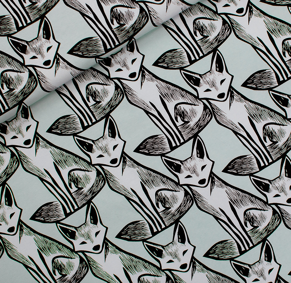 Image de Bleu bébé Renard - French Terry SYAS 1/2 m