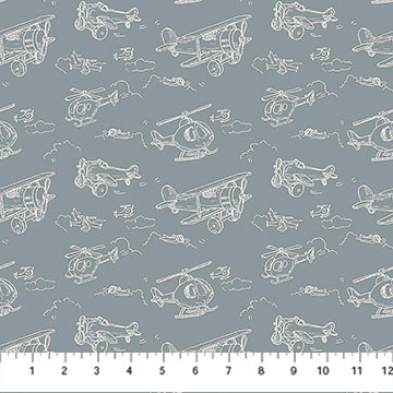 Image de R&ecirc;ves Ambitieux par Jessica Y.L - Avions fond bleu 1/2 m