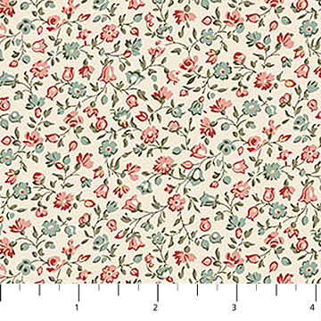 Image de ''Manoir'' par Deborah Ed. / Coton - Cr&egrave;me Ditsy Toss 1/2 m