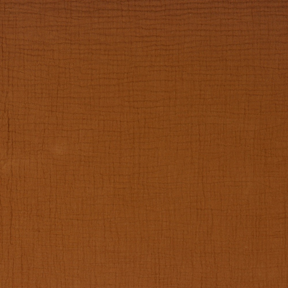 Image de Mousseline de Coton - Cognac 1/2 m