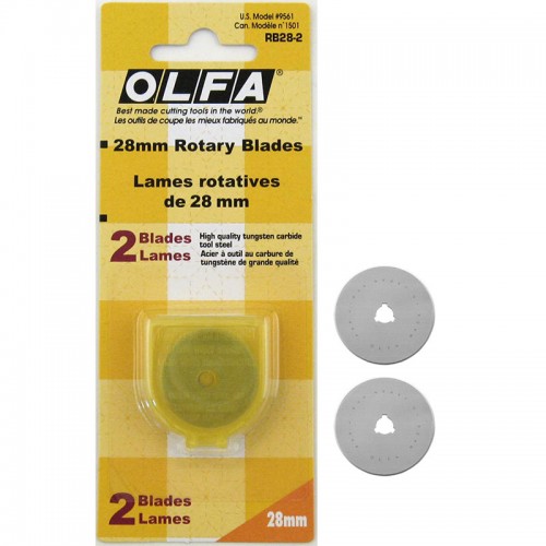 Image de OLFA RB28-2 Lames de couteau rotatif en acier d'outil de tungstène de 28mm