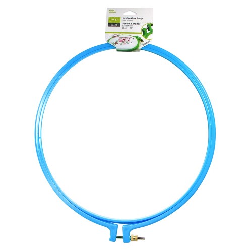 Image de UNIQUE CRAFT Cerceau à broder en plastique - 10″/25cm - bleu