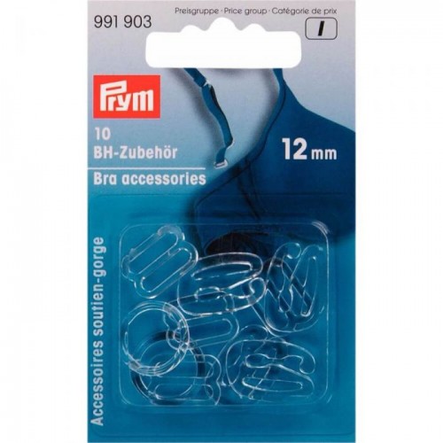 Image de PRYM Accessoires soutien-gorge, 12mm, transparent