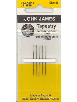 Image de John James 5 Aiguilles à tapisserie, taille 28
